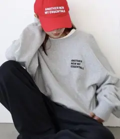 ロゴ刺繍ANME裏毛スウェットトップス