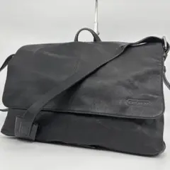 【極美品✨】 COACH メッセンジャーバッグ レザー ブラック ショルダー