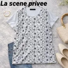 N226 La scene privee 花柄 半袖カットソー きれいめのサムネイル