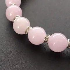 天然石ローズクォーツ ブレスレット8mm／約16cm《シルバー装飾》