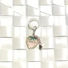 アンブレラマーカー 傘チャーム 目印アクセサリー ハンドメイド ピンク いちご