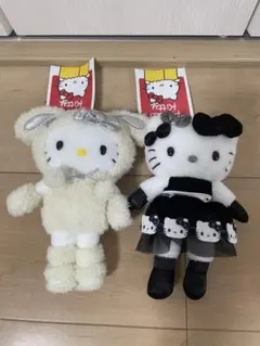 ☆*☆様 ハローキティ展　50周年　京都限定モノトーンドレス＆雪うさぎ2個セット