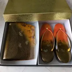 和装用 草履 バッグ セット 蝶柄 グラデーション