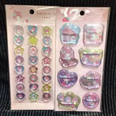 マイメロディ‪☆おはじきふうシール24P‪☆ウォーターシール‪☆2枚セット‪