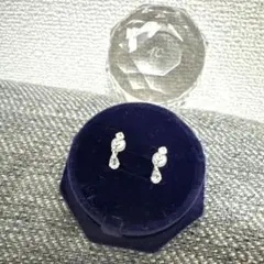 【美品】4℃ K10ホワイトゴールド イヤリングのサムネイル
