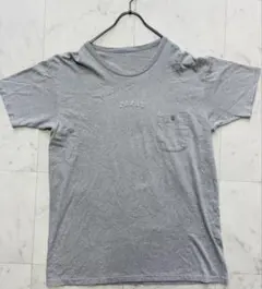 古着　PAPAS グレー Tシャツ 胸ポケット付き　Lサイズ