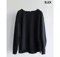 ハルカ×アイニード ジョーゼットストレッチプルオーバー 黒 L