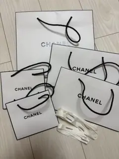 CHANEL ショップ袋 ショッパー 5枚セット リボン付きのサムネイル