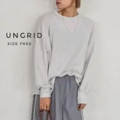 美品Ungrid WEB限定 ワッフルロンT アイボリー ボリューム袖 FREEのサムネイル