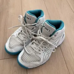 asics DUNKSHOT バスケットシューズ ホワイト/ターコイズ