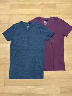 H&M コットンブレンド Tシャツ XS 2枚セット