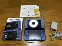 [人気カラー・良品]Newニンテンドー3DS LL メタリックブルー　ソフト付き