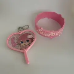 【すとぷり】さとみ／うちわキーホルダー／ラバーバンド／2点セット