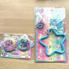 スティッチ エンジェル 缶バッジ スマホハンドストラップ セット