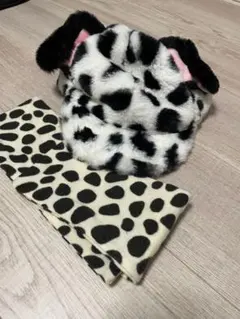 101匹わんちゃんファンキャップ　帽子　ニットダルメシアンファンキャップ