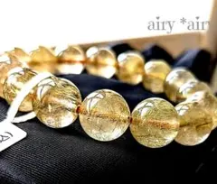 高品質美麗金針♡ゴールドルチルクォーツ♡6.8mm♡天然石ブレスレット 