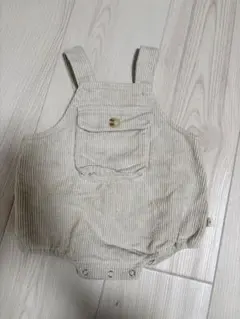 ベージュ コーデュロイロンパース 70cm