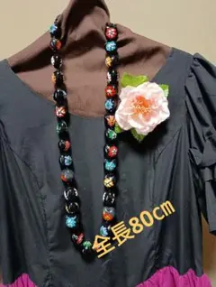 フラダンス用花柄ククイレイ