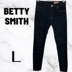 美品✨【BETTY SMITH】ストレッチスキニージーンズ　倉敷デニム　濃紺　Lのサムネイル