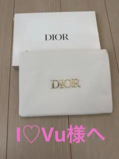 Diorディオール ノベルティ 2026春限定 白リネンポーチ 箱付き - メルカリ