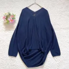 美品★ 【7-idconcept.】 ドルマン ニット トップス 薄手（13号）