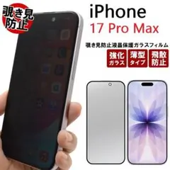 新品iPhone 17 Pro Max/17ProMax覗き見防止ガラスフィルム