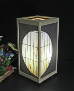 華燭の宿り木＝「夕べの灯り」／至福の灯火／LED・檜枠造・フイルム加工・軽量／