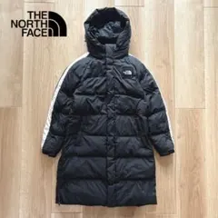 k143 ノースフェイス　ロング中綿コート　ベンチコート　ブラック　160 黒白