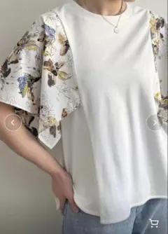 LHELBIE レルビエ　花柄スカーフスリーブトップスのサムネイル