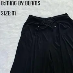 B:MING by BEAMS タックイージー ブラック ワイドパンツ M