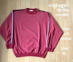 【vintage❗️】ユーロ スウェット XL レッド 80s 90s Euro
