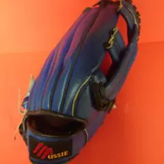 MIZUNO 子供用青 レザー 野球用グローブ！