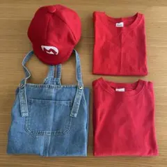 スーパーマリオ　コスチュームセット　長袖&半袖　キッズ　140,160