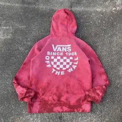 ふ*え様 鬼フェードVANS ロゴパーカー M褪色　ボルドー sk8 ストリート