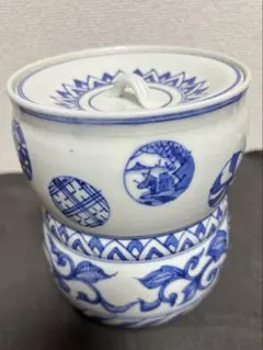 お値下げ レトロ 青白磁染付の茶道用水差し