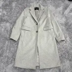 SLOBE IENA カシミヤブレンド ウールロングコート　グレー