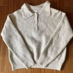 ジャーナルスタンダード　ベージュ ポロニット セーター