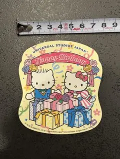 非売品　ハローキティ　USJ　バースデー　シール　ステッカー 非売品 ハローキティ USJ バースデー シール ステッカー 非売品