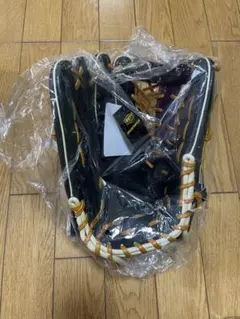 ゼット　ZETT 硬式野球グローブ 黒紫 左利き用　外野手モデルのサムネイル