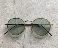 ボストンサングラス アンティークゴールド/ライトグリーン 新品 ボストンタイプ