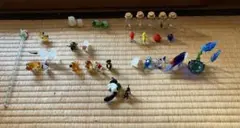 ガラス細工 ミニチュア 動物 置物 まとめ売り 32点＋おまけ 瓶入り