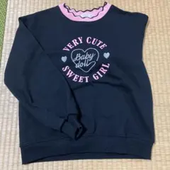 BABYDOLL ハートプリント トレーナー 140