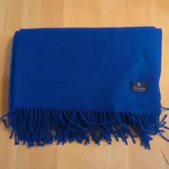 ランバン　LANVIN 大判ストール　マフラー　ロイヤルブルー　70×200