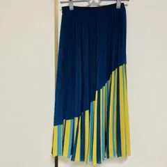 【美品】ZARA アシンメトリー プリーツスカート M ロングスカート 春夏