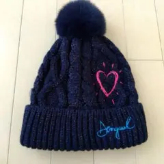 Desigual ニット帽 ポンポン付き