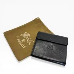 IL BISONTE イルビゾンテ　コインケース 黒 本革 ミニ財布