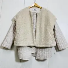 ボア チェック アウター