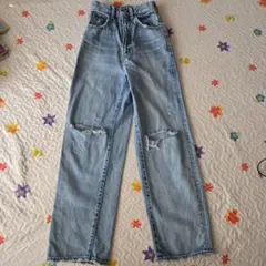 MOUSSY ライトブルー デニムパンツ