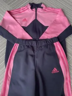 adidas キッズジャージ上下セット　ピンク/ネイビー 140cm