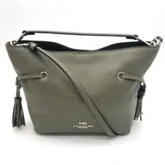 R【未使用品】COACH コーチ　オリーブグリーン ショルダーバッグ